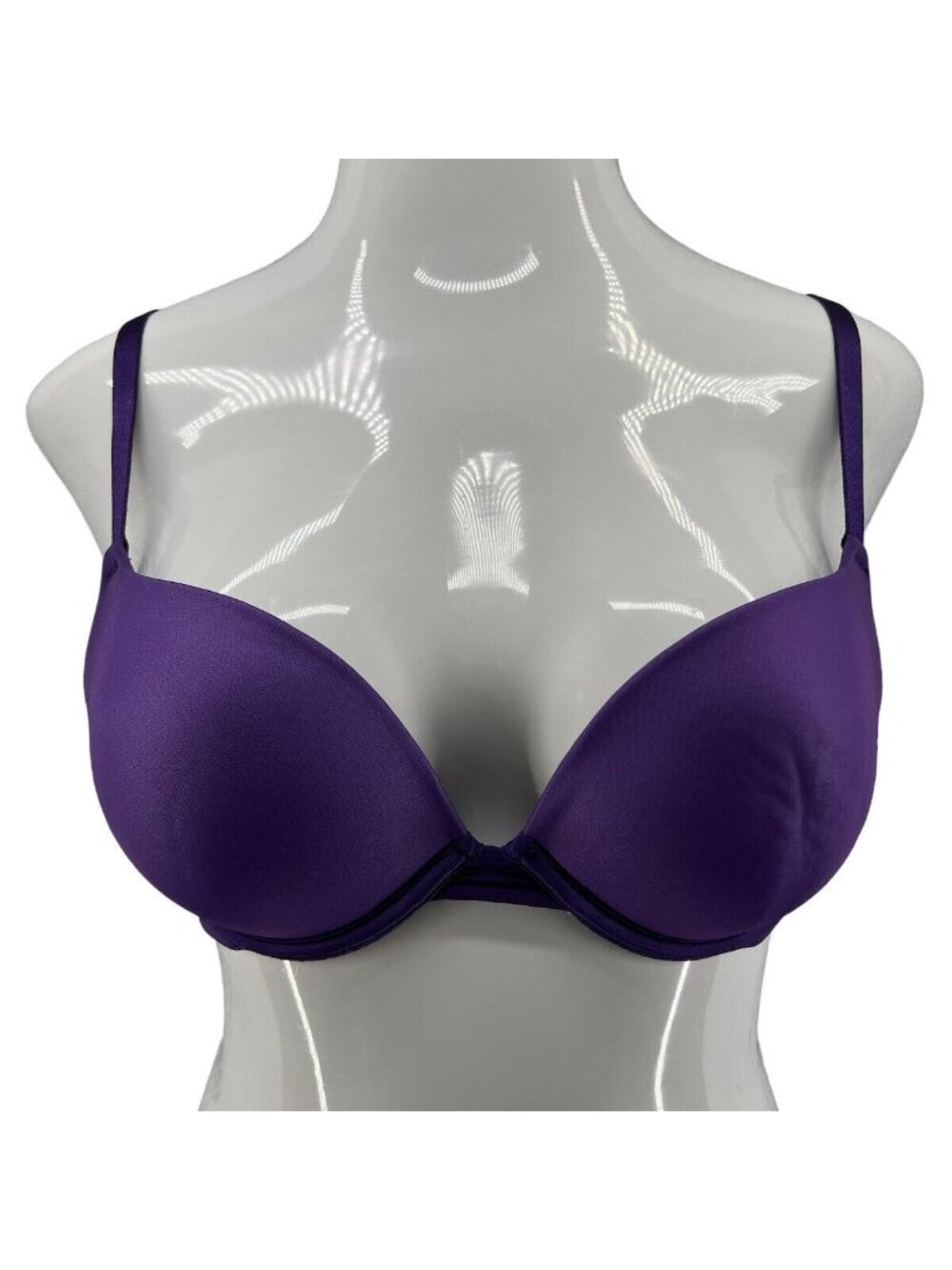 Maidenform 34D Underwire Contour Bra T-Shirt Purple Soft Cup EUC RN 27701 - Picture 2 of 13